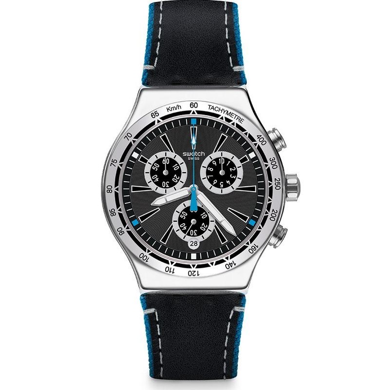 Montre Swatch Homme Irony Chrono Blue Details YVS442 Bijoux de Mode